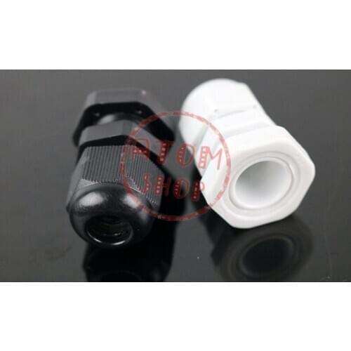 50pcsPG11 UL Approved Nylon66 Material Cable Glands Waterproof Level CE Rohs White Black Color Cable Joint