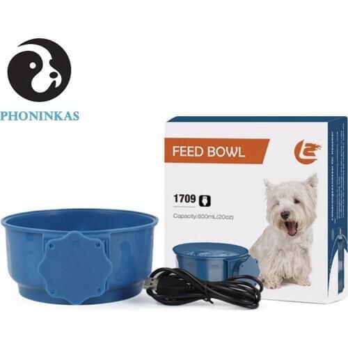 5V USB Pet Safe Heated Water Bowl Dish Winter Outdoor Heated Pet Feed Cage Bowl for Dogs Feeder Automatic Constant Temperature