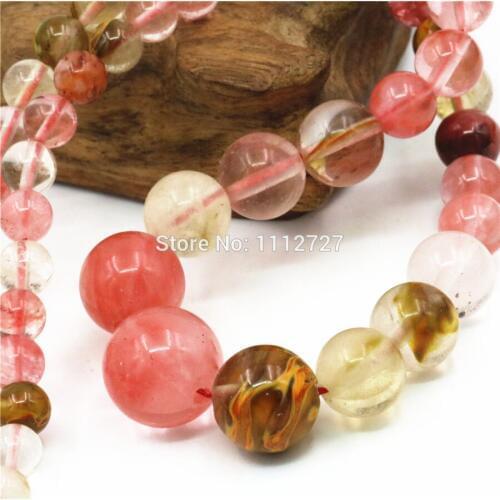 6-14mm Hot Fashion Jewelry Making Watermelon Tourmaline Stone Tower Necklace Chain For Women Girls DIY Christmas Gifts Wholesale