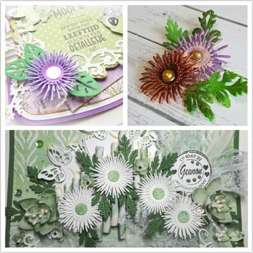 7Pcs New Flower leaf Metal cutting dies cut die mold Scrapbook paper craft knife mould blade punch stencils dies