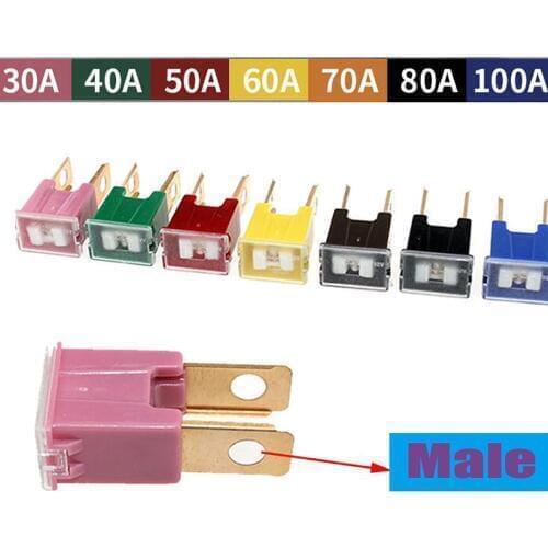 Car Styling Male Slow Blow Car Auto Fuse 80A 50A 40A 30A Fit for Nissan Mazda Honda Toyota