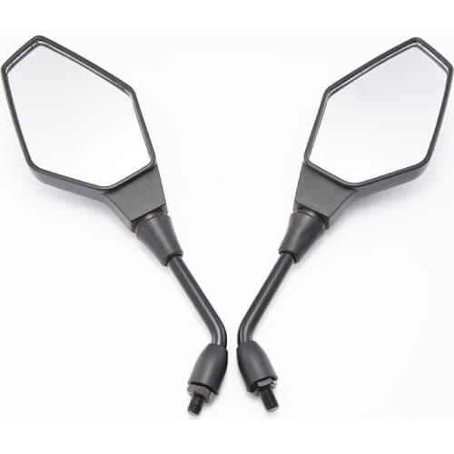 10MM Motorcycle Handlebar Rear View Side Mirror Rearview Mirrors Universal For Honda/Kawasaki/Yamaha/Suzuki/KTM Black