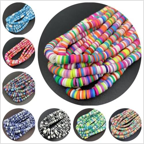 400pcs 4mm 6mm 16inch Round Slice Clay Beads Spacer Beads Polymer Clay Beads For Jewelry Making DIY Handmade Accessories