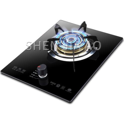 Household gas stove Natural gas liquefied gas stove Energy-saving fire stove Thermocouple protection Tempered glass panel