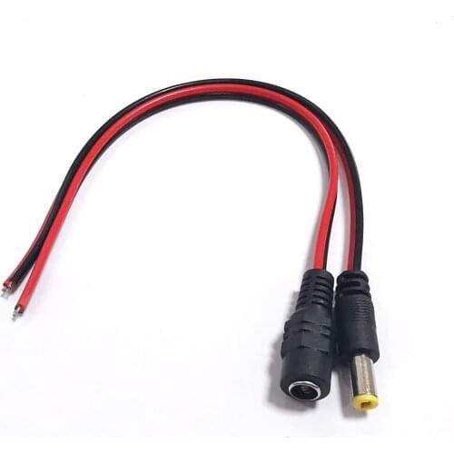 DC 5.5x2.1mm Male Female DC Power Adapter Socket Jack Plug Connector Cable Wire Converter