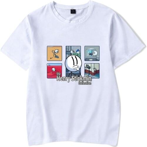 Cute Cartoon Summer The Henry Stickmin Collection T Shirt Men Women Short Sleeve Casual T Shirt Print Fashion High Quality Tees