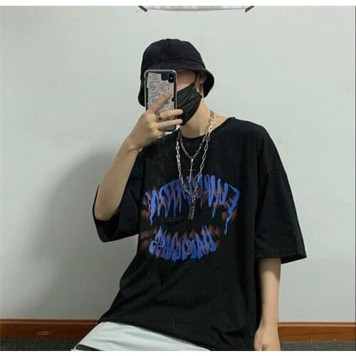 Japan Design New Tshirt Streetwear Printed Black White Japanese Style Summer Male Female Fashion Boys Girls Tops Tshirts