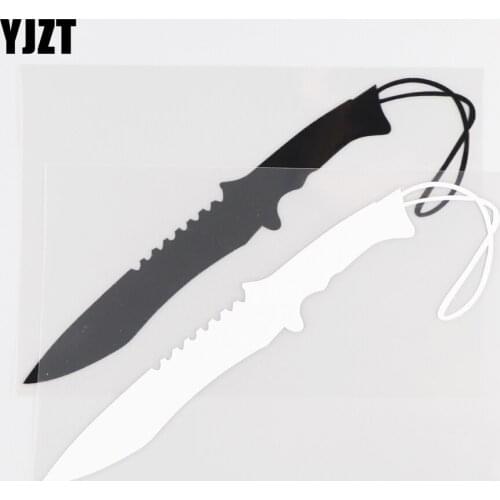 YJZT 12.2×14.6CM Personalized Vinyl Body Decoration Pattern Military Dagger Knife Creative Fashion Car Sticker 20C-0044