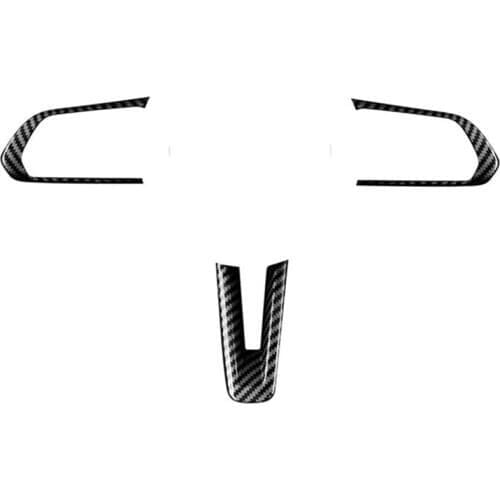 Carbon Fiber Steering Wheel Frame Cover Moulding, Car Interior Accessories for Mazda 3 Cx-30 2019 2020