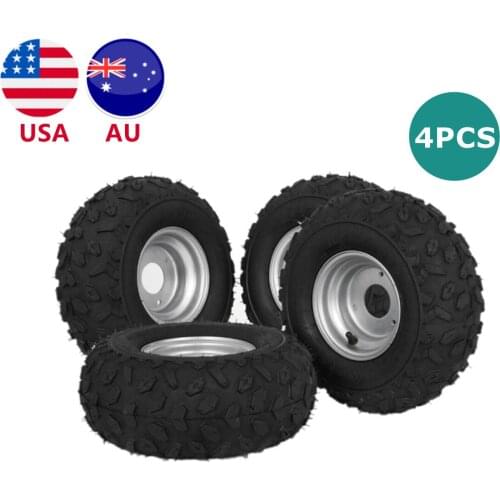 TDPRO 4pcs 145/70-6 inch Wheel Tyres Tire Rim for 49cc 50cc 110cc Electric ATV Scooter Buggy Go Kart Bike Vehicle Parts Off Road