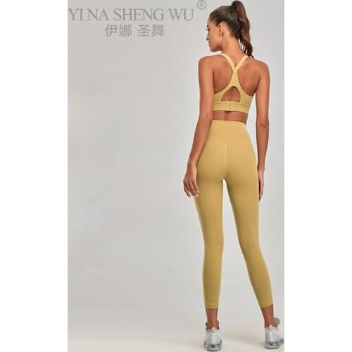New Gym Fitness Yoga Set Seamless Sportswear for Women 2 peice Sets High Waist Leggings+Push Up Bra Running Suit Sport Clothing