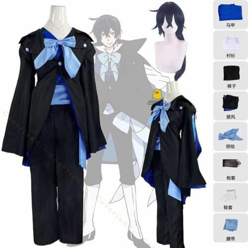 Anime The Case Study of Vanitas Cosplay Costume Vanitas no Karte Dark Long Wig Halloween Party Vampire Blue Outfit Suit Uniform