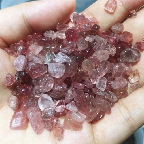 100G Beautiful natural red strawberry crystal tumbling crystal healing specimen gem mineral home desktop aquarium decoration