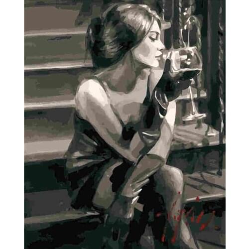 Outskirt Foto Olieverfschilderij Van Nummers Set Gift Paint By Number CanvasGift Home Decor Modern Wall Art Picture 40X50Cm