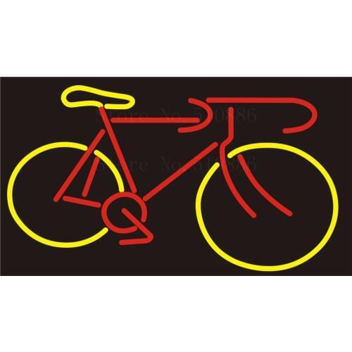 Custom NEON Sign Board Bike bicycle motorcycle Glass Tube Bar Club Pub Display Store Shop Light Signboard Signage Signs 17*14"