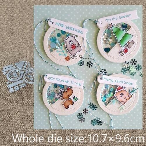 New Design Craft Metal Cutting Die die cuts label tag combination decoration scrapbook Album Paper Card Craft Embossing die cuts