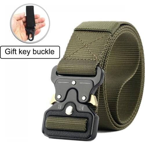PAVEHAWK Hunting Accessories Tactical Belt Molle Airsoft Guns Canvas Nylon Girdle Military Battle Equipment Waistband Key Buckle