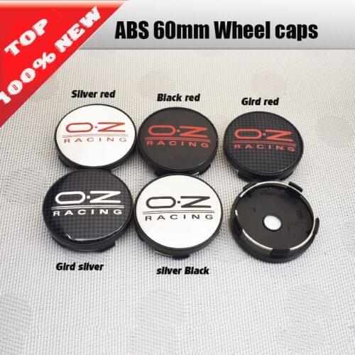 Wholesale 100pcs/lot 60mm OZ O.Z car Wheel Center Hub Cap Badge Wheel Dust-proof covers emblem car styling Auto accessories
