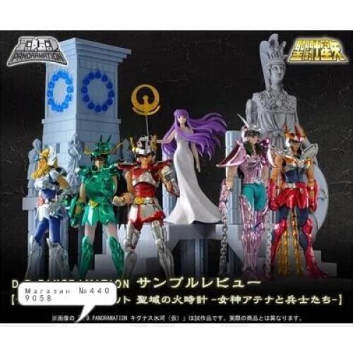 Original Bandai D.D.PANORAMATION scene saint seiya Gold myth cloth Shiryu Shun shaka Athena Seiya action figure Model 10CM