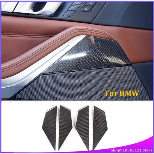 For Bmw X5 X7 2019 Inner Door Trim Panel Anti-Scratch Protection Real Carbon Fiber Car Interior Modification Accessories