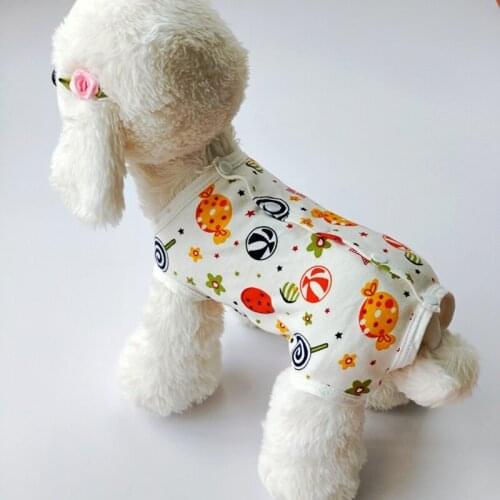 Animal Pattern Dog Pajamas Pet Cat Dog Clothes Sleeveless Belly Sterilization Suit Dog Jumpsuit Pyjamas For Small Large Dogs