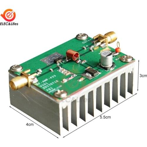 DC 5-8.4V 433MHz 8W Power Amplifier Board RF HF High Frequency Amplifiers Digital Power Amplificador 20~23dBm