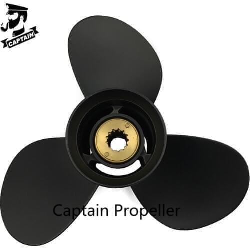 Outboard Propeller Aluminum 10 3/8x13 Fit Mercury Engines 25-70HP 40HP 60HP 13 Tooth Spline RH 48-73136A45