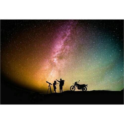 Full square 5d diamond painting starry sky couple landscape cross stitch 3d round diamond embroidery mosaic diamond art