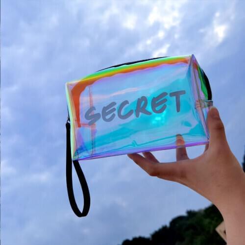 Wholesale Lady Women Cosmetic Bag Transparent Jelly Bag PVC Clutch Phone Bag Lady Makeup Bag Mini Cute Bag Waterproof