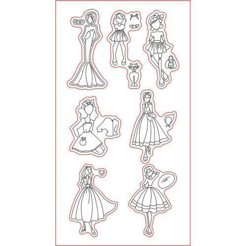 Girl Transparent Clear Silicone Stamp/Seal for DIY scrapbooking/photo album Decorative clear stamp sheets /C5506