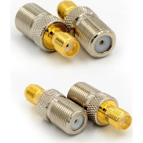 1/2pcs Straight RF Coax Adapter F To SMA Convertor F Female To SMA Female Connector F Type Female Jack To SMA Female Plug