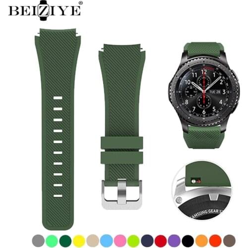 22mm Silicone Band For Samsung Gear S3 Sports Strap For Galaxy Watch 3 46mm 45mm GT2 Pro Correa Bracelet GT2E Amazfit GTR Bands