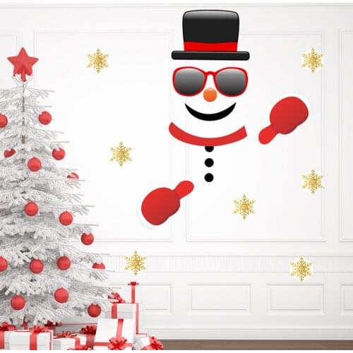 Christmas Stickers Funny Christmas Theme Garage Door Refrigerator Stickers Festival Decoration Props Supplies