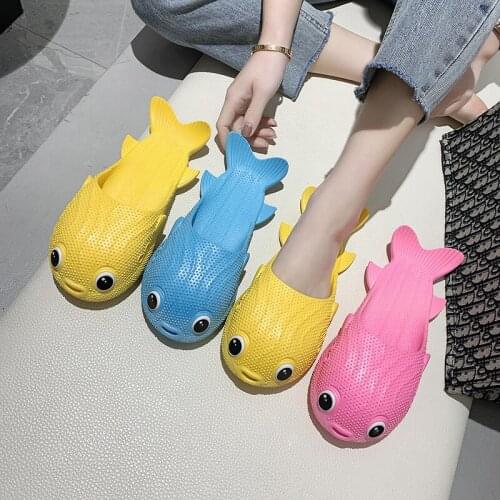 New Fish Slippers Unisex Designer Animal Slides Summer Flip Flops Funny Slippers Men Shoes Slipper Flat Slippers For Women