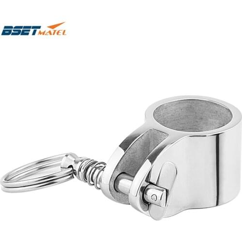 Stainless Steel 316 Jaw Slide Clamp with Quick Release Pin 1 inch 25mm Bimini Top Hinged Slide Fitting Hardware Marine Boat