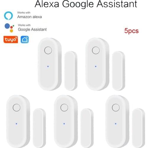 Tuya Smart WiFi Door Sensor Window Sensor Door Magnetic Alarm Detector Independent Magnetic Sensor