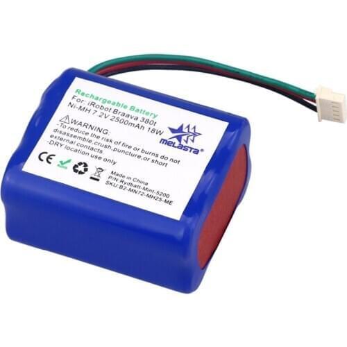 7.2V 2500mAh Vacuum Replacement NI-mh Battery For iRobot Roomba Braava 380 380T 380j Mint 5200 5200B 5200C Mopping Robot