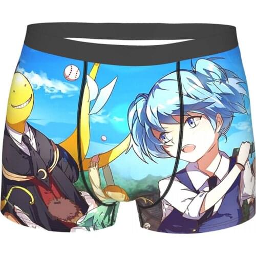 Outdoor Party Assassination Classroom Anime Underpants Breathbale Panties Male Underwear Sexy Shorts Boxer Briefs