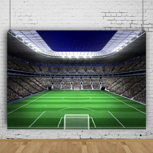 Green Football Field Large Sports Venue Vinyl Background Shooting Backdrop Props Portrait Photography Decors Video Photocall