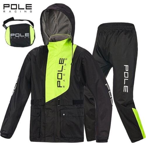 POLE high waterproof breathable electric Motorcycle Raincoat Suit motocross rainproof motobike Slicker Scooter rainwear