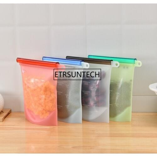 50pcs Food Fresh Storage Bags Container Zipper Bags Food Fruit Storage Organizer Bag Kitchen Organizer Zip Bags