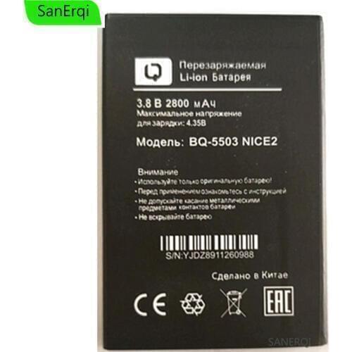 10PCS for BQ BQ-5503 NICE2 Battery 2800mAh NICE 2 INCCE2 BQS-5503 BQ 5503 Nice 2 Battery