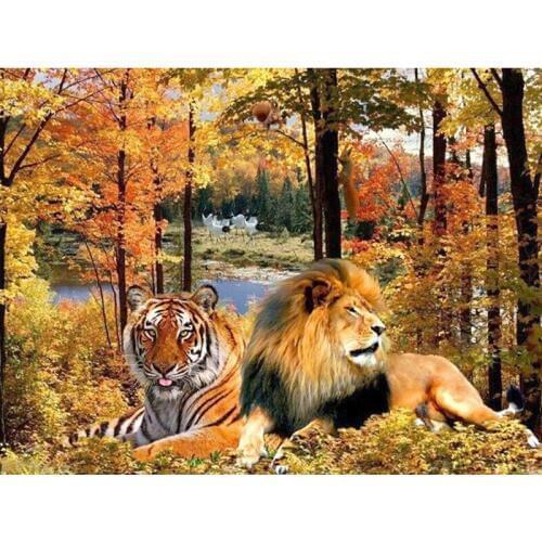 Full Round drill 5D DIY Diamond Animal embroidery Tiger Lion Mouse Diamond Painting Cross Stitch Rhinestone Mosaic decor