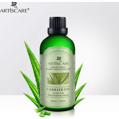 ARTISCARE 100ml natural aloe oil moisturize hydrating skin whitening oil innisfree skin bleaching aloe vera gel body massage oil