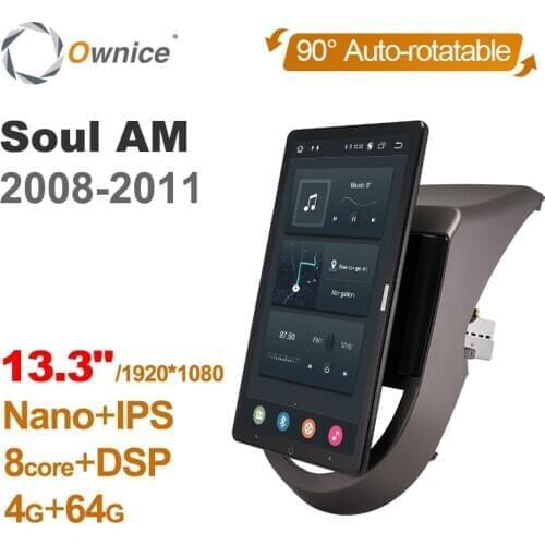 Android 10.0 Ownice Car Radio 1din for Kia Soul AM 2008 - 2011 Car Auto Audio Video System Unit HDMI 13.3 Inch 1920*1080