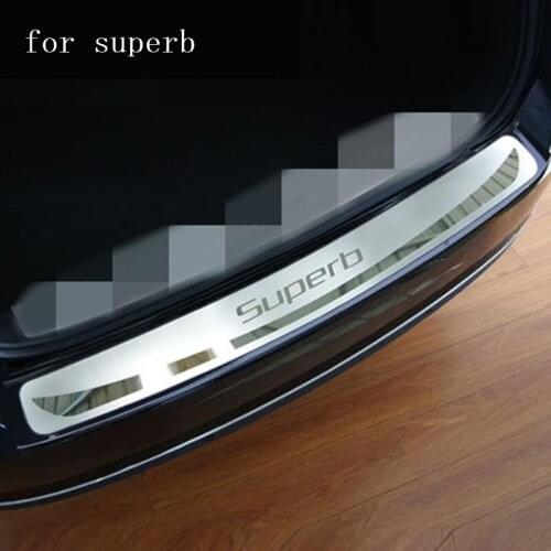 Car-covers High quality stainless steel Rear door threshold Protector Sill fit For Skoda superb 2016-2018 Car styling