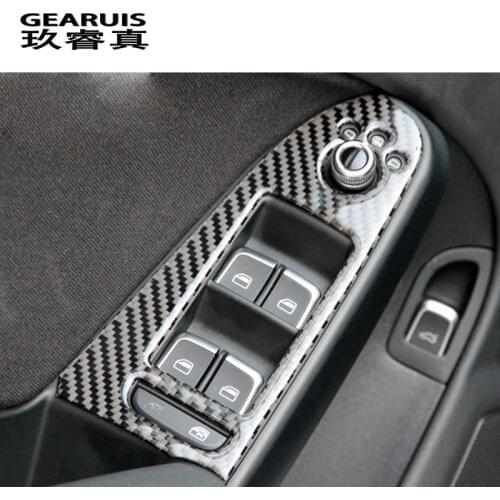 Car styling Window Lifter Control Frame Window Switch Decor Armrest Panel Stickers Cover Trim for Audi A4 B8 A5 RHD Drive right