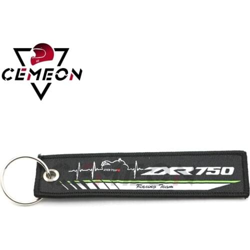 Kawasaki Motorcycle Key Pendant Z125 250 300 750 800 650 900 Z900RS Z1000SX ZXR750 Embroidered Keychain Key Ring