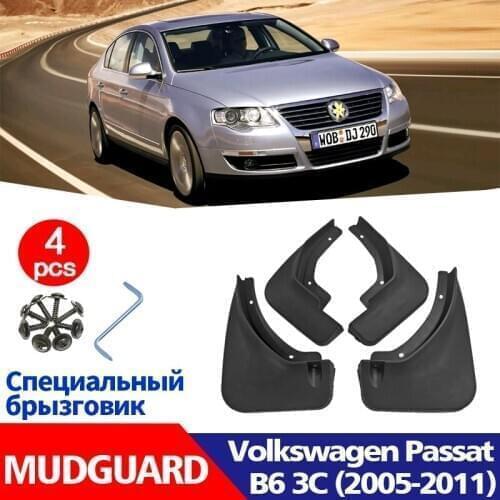 Mudflaps FOR Volkswagen vw passat B6 3c Mud Flap Guard Fender Mudguards Splash Car Accessories Auto Styline Front Rear 4pcs
