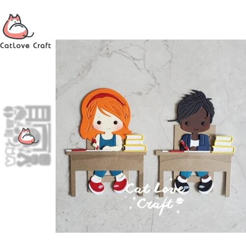 Catlove Homework on the desk Metal Cutting Dies Scrapbooking Stencil Die Cuts Card Making DIY Craft Embossing New Dies For 2021